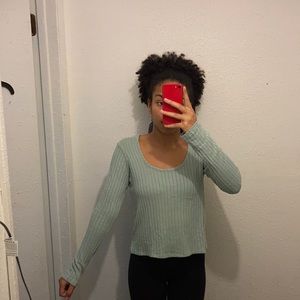 Woman’s long sleeve scoop neck